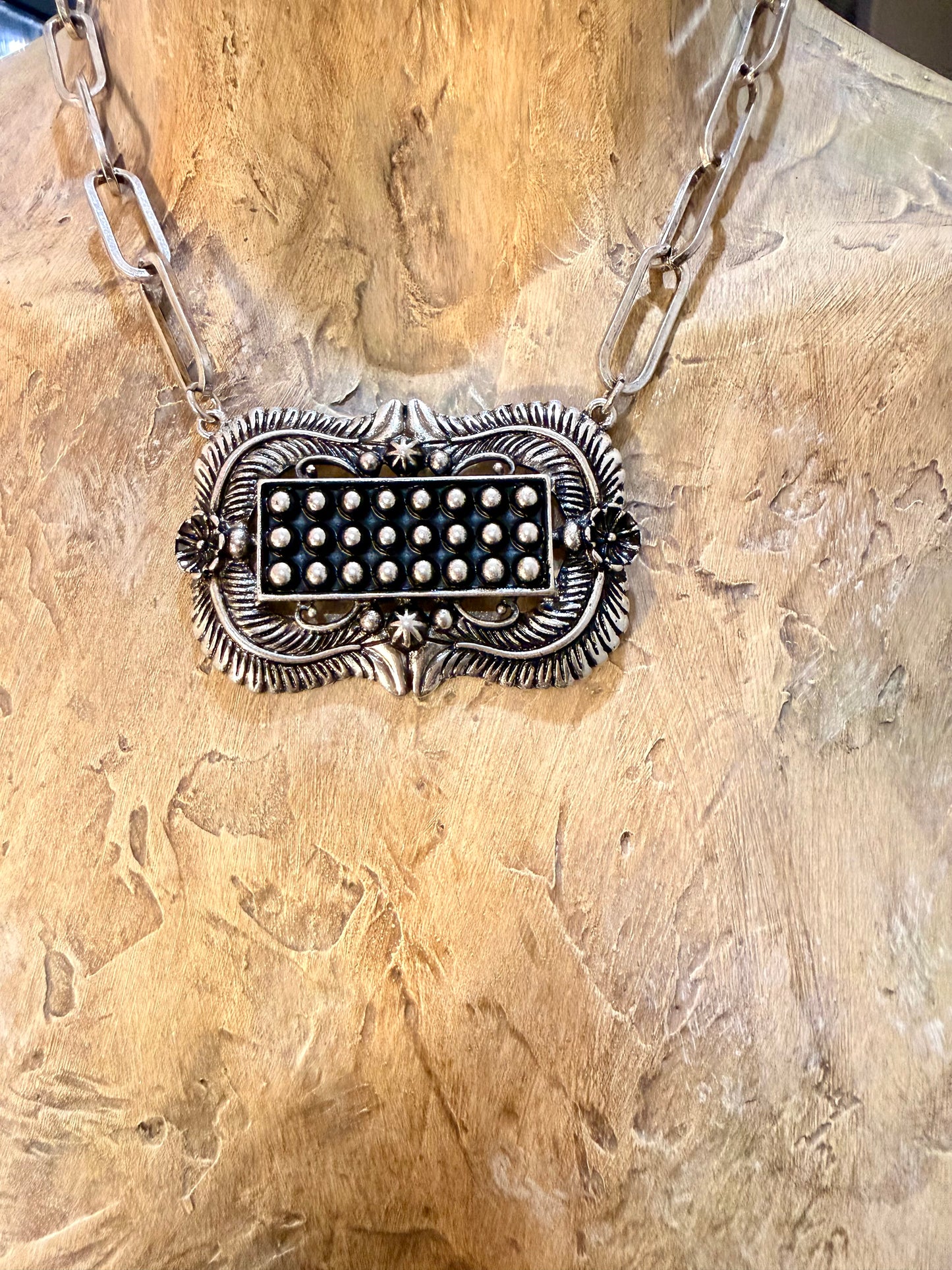 Bubble Concho Boho Western Necklace