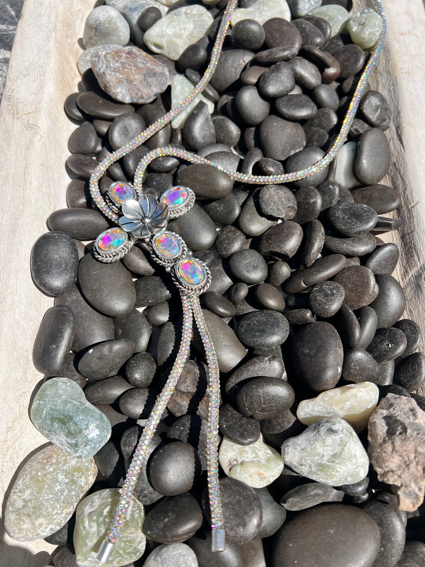 Cross Boho Cowgirl Rhinestone Bolo