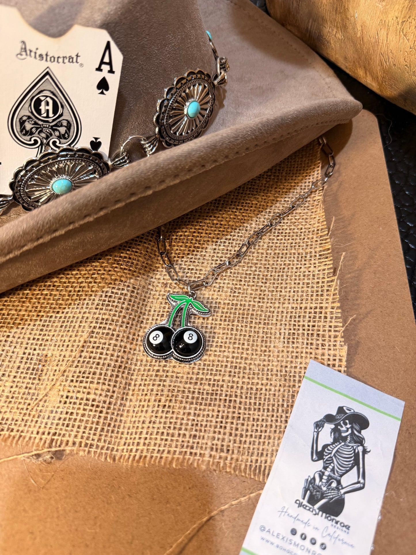 Cherry 8 Ball Necklace