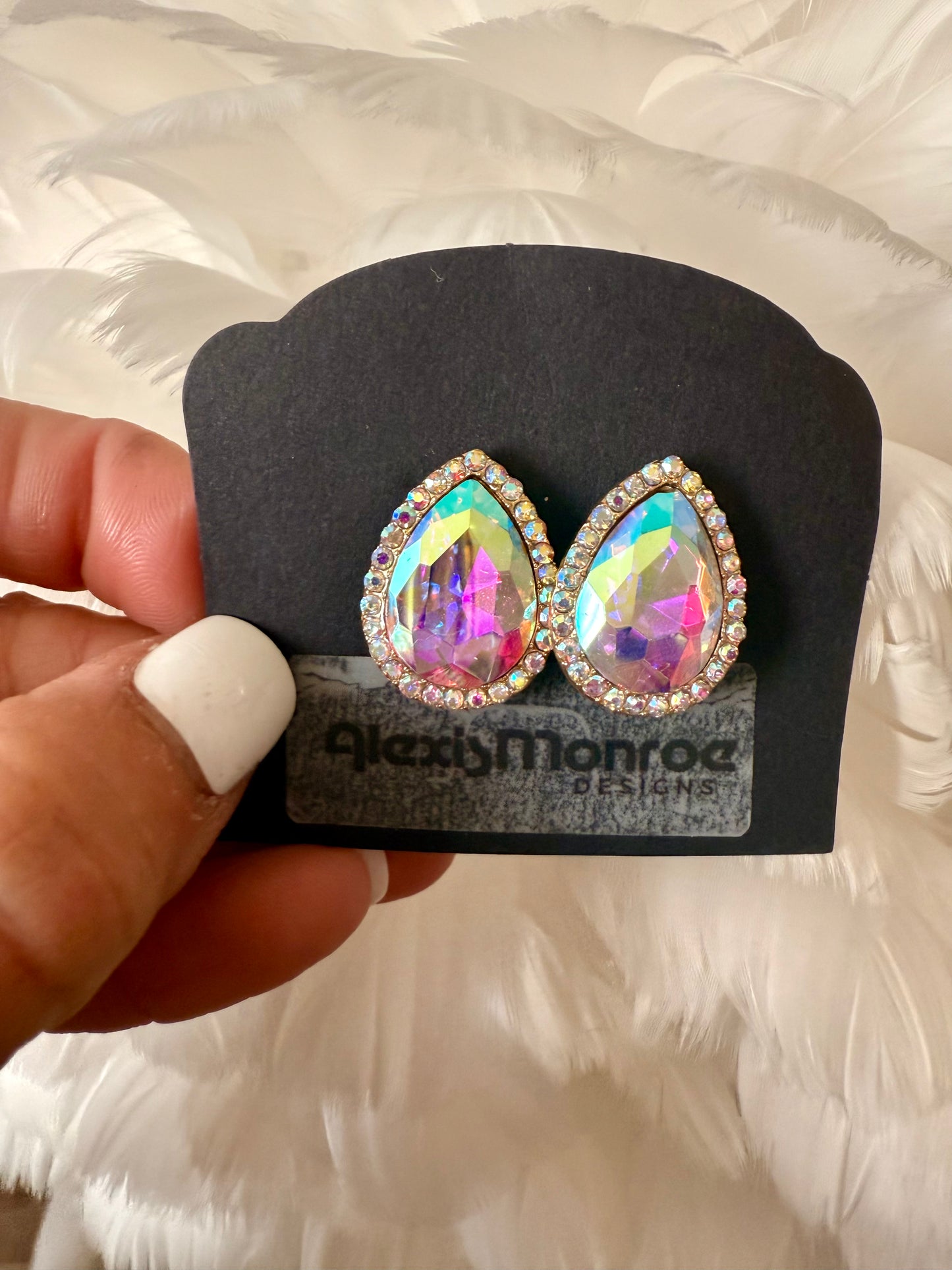 Teardrop Rhinestone Earrings