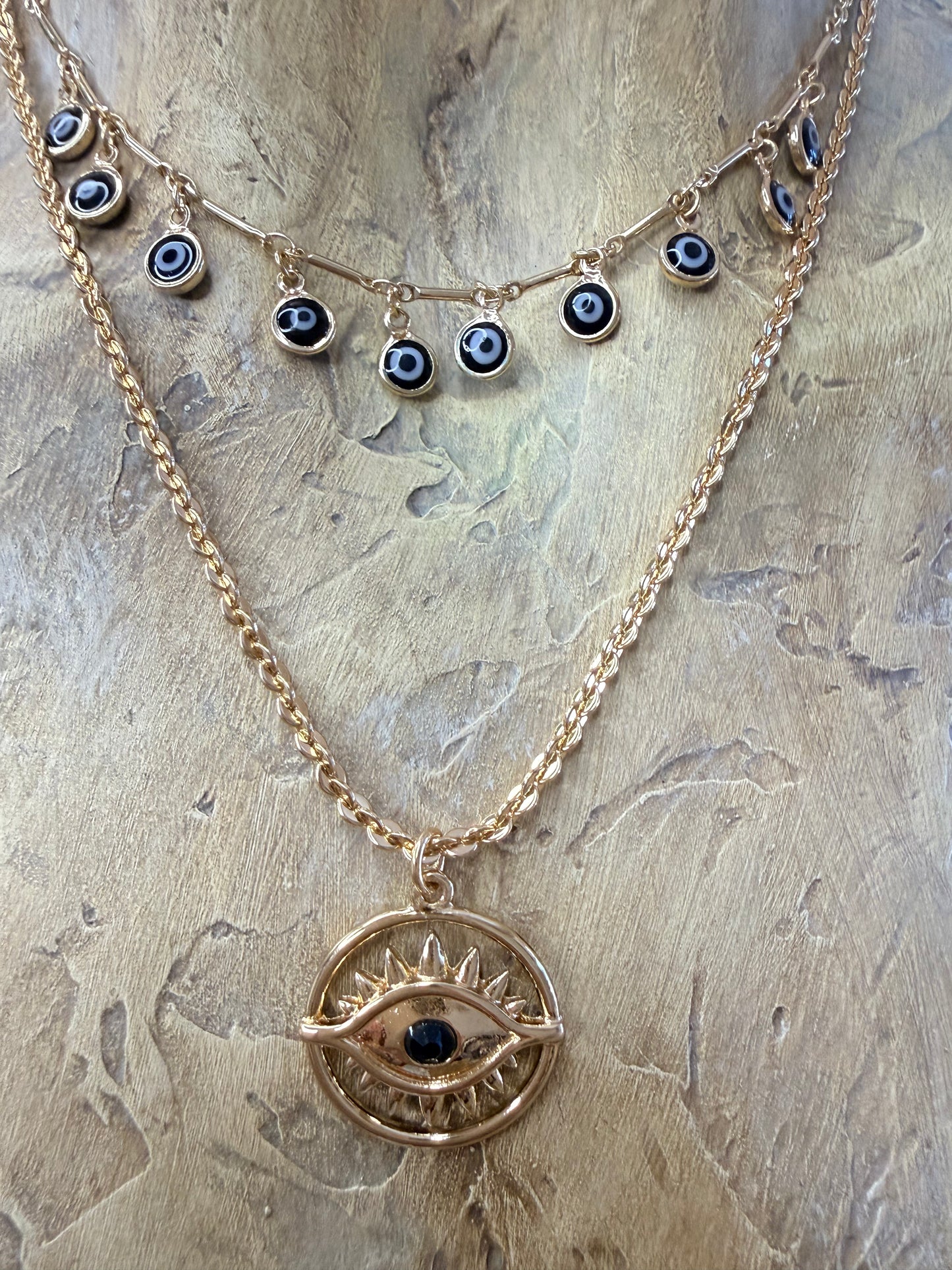 Evil Eye Black & Gold Glitz 🧿