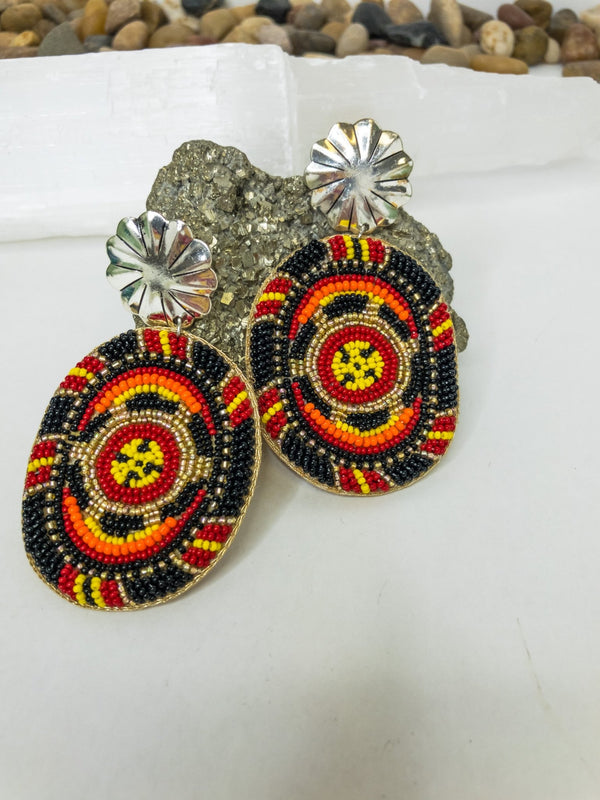 Beaded Earring “ El Paso” - Boho Cowgirlz Boutique