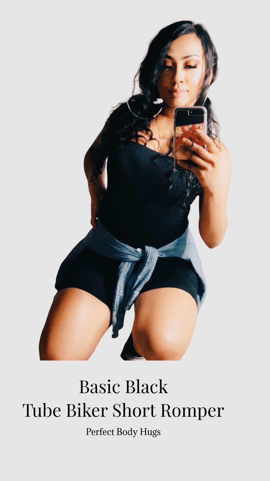 Biker Short Romper -Black - Boho Cowgirlz Boutique