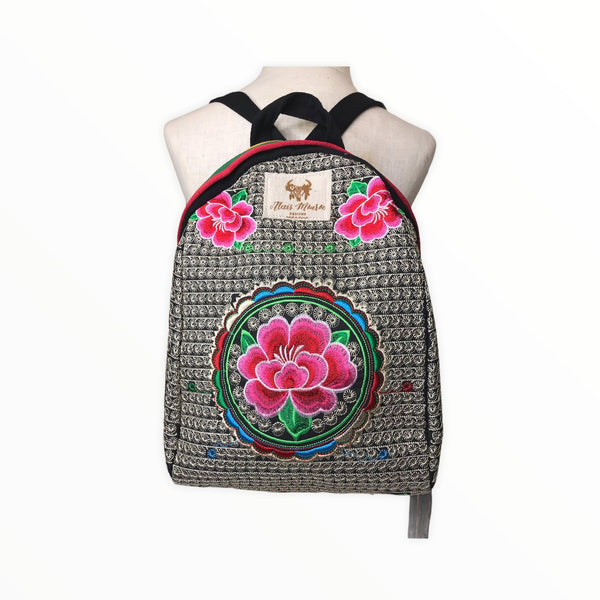 Embroidered backpack outlet purse