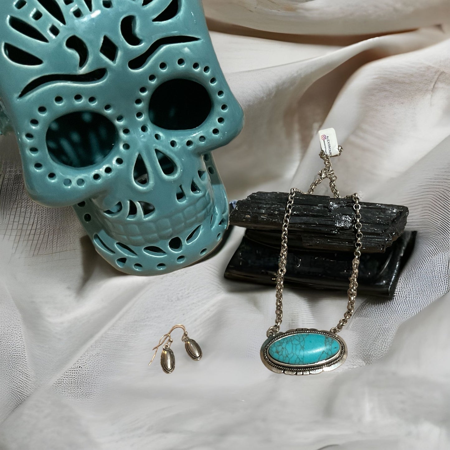 Boho Turquoise Bar Necklace - ALEXISMONROE DESIGNS