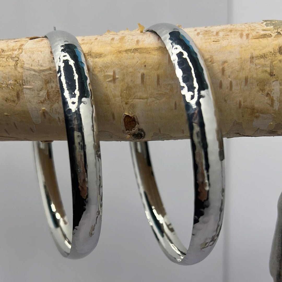 Chula Silver Hoops 10cm - ALEXISMONROE DESIGNS