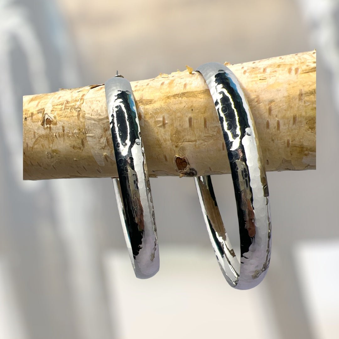 Chula Silver Hoops 10cm - ALEXISMONROE DESIGNS