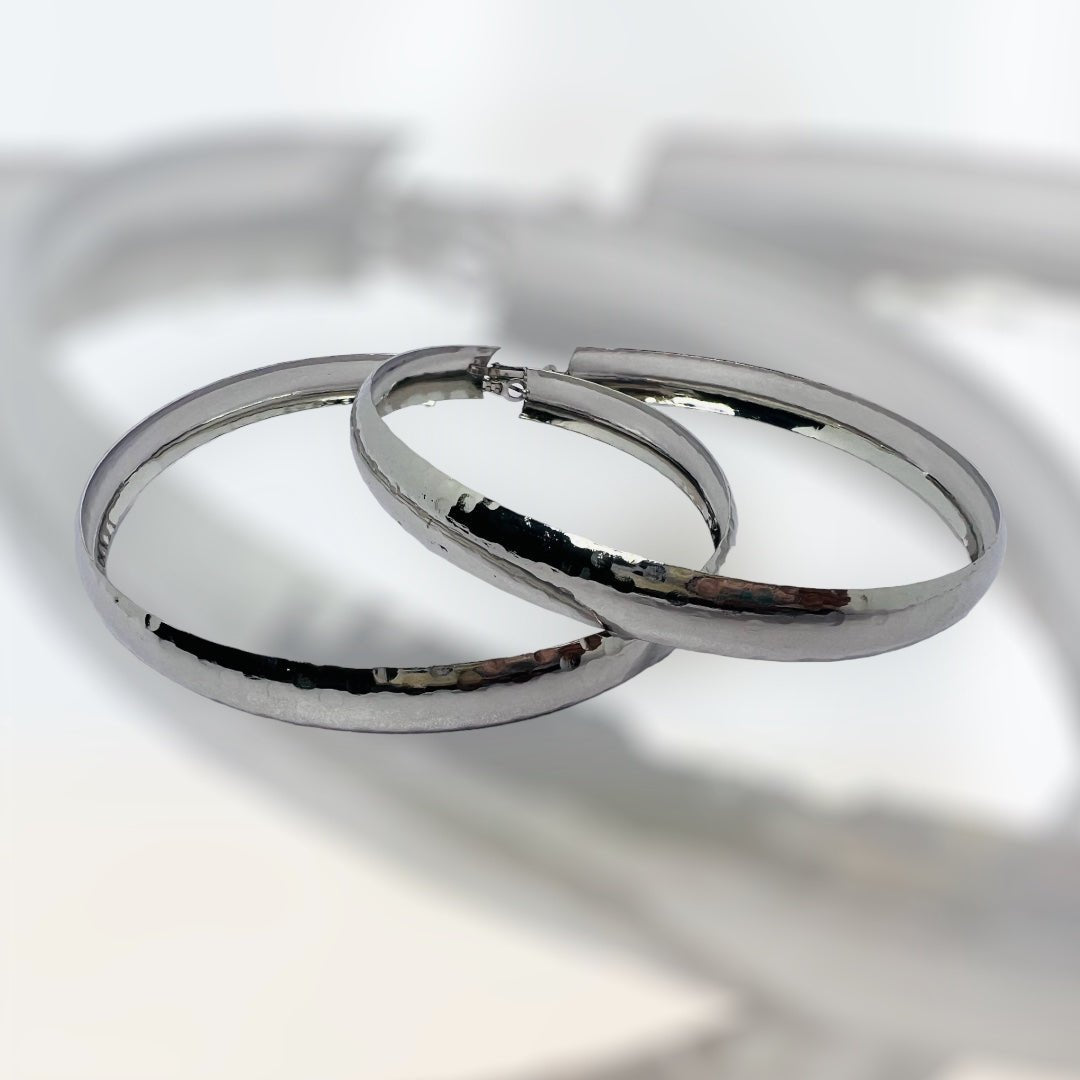 Chula Silver Hoops 10cm - ALEXISMONROE DESIGNS