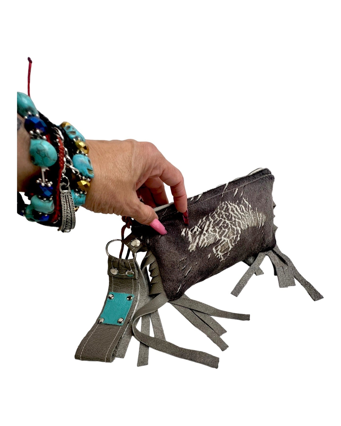 Cowhide Wristlet - Boho Cowgirlz Boutique