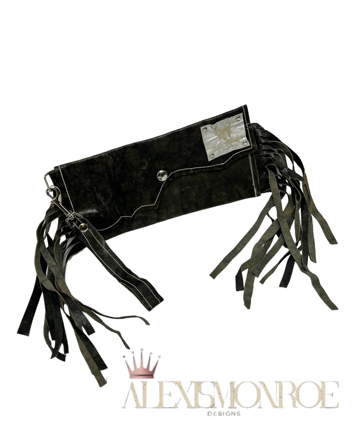 Distressed Custom Leather Clutch - Boho Cowgirlz Boutique