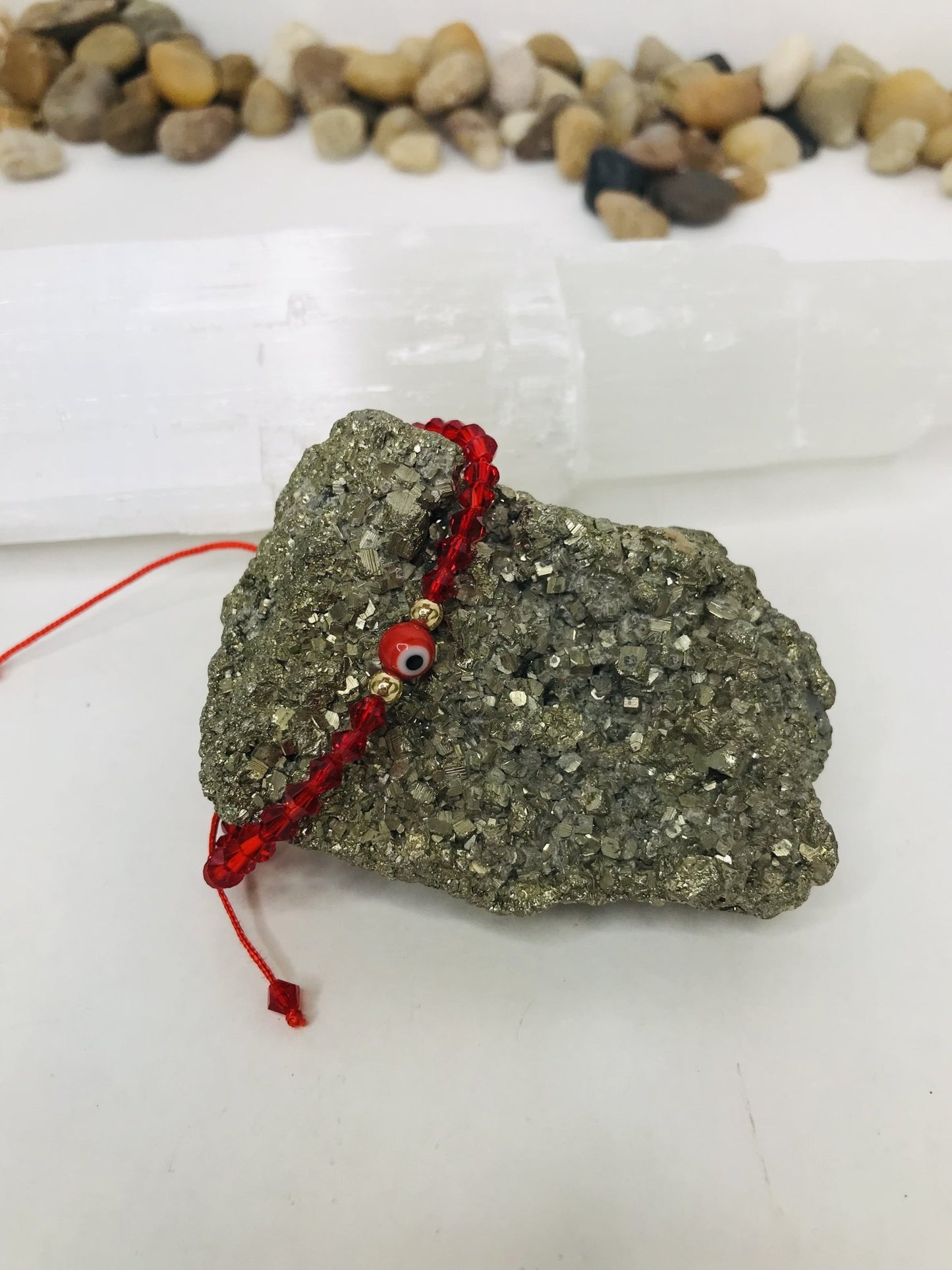 Glass Red Evil Eye String Bracelet Men or Woman Block Negative Energy Black String Macrame Adjustable Good luck Bracelet Evil Eye Protection - Boho Cowgirlz Boutique