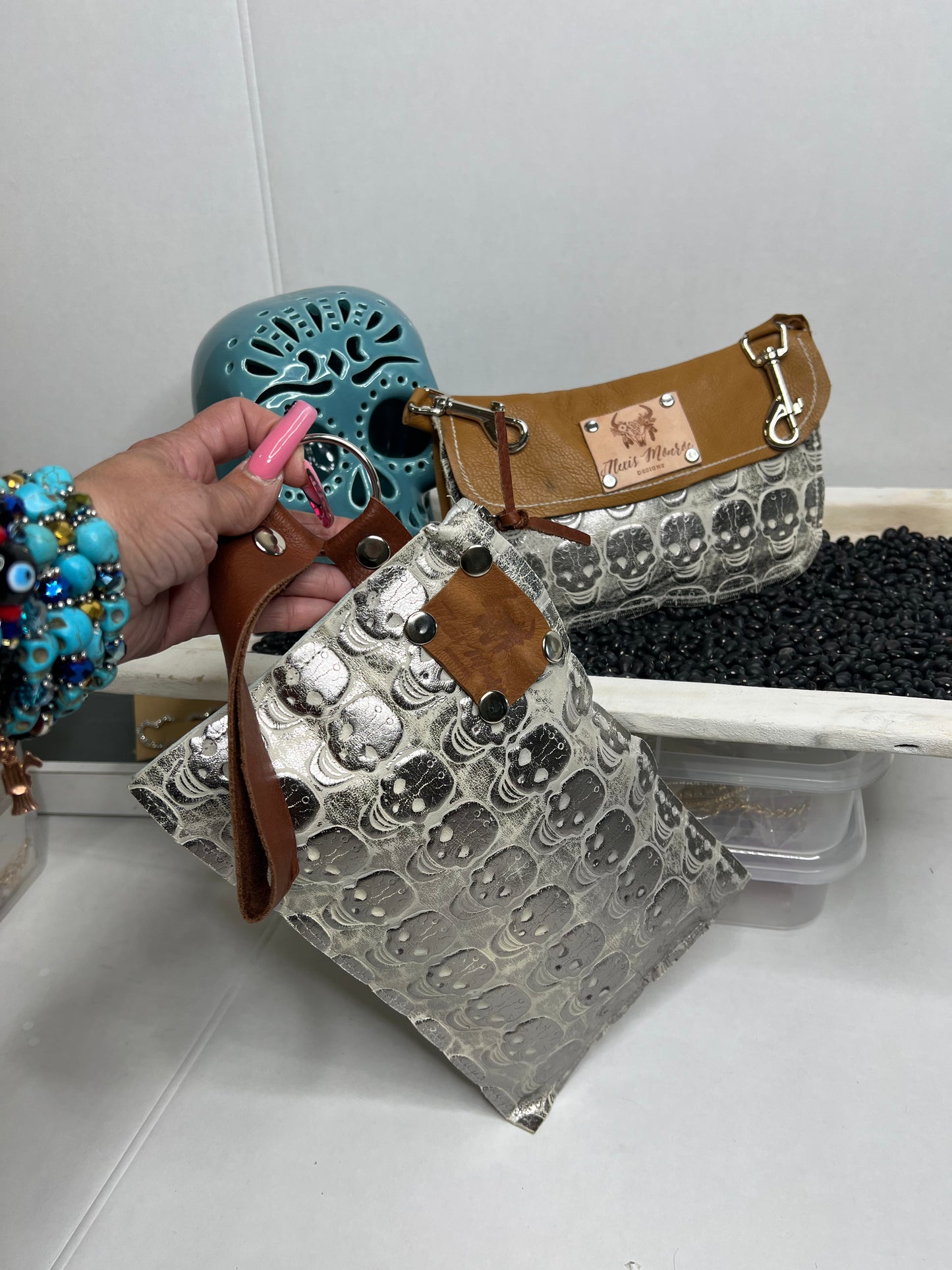 Queen Calavera Embossed Clutch