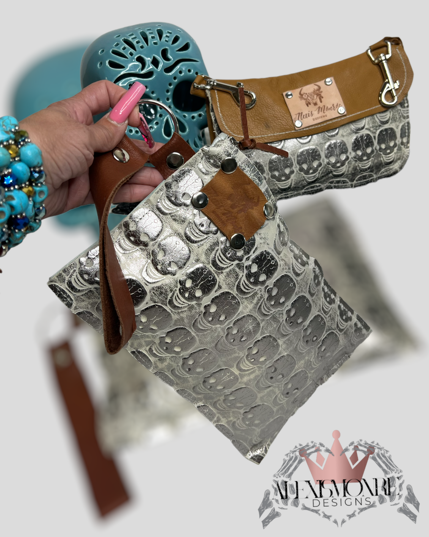 Queen Calavera Embossed Clutch