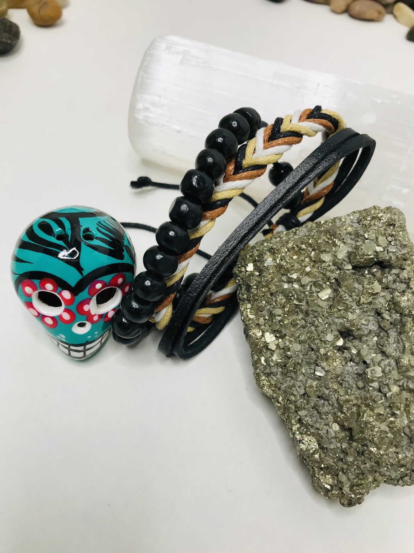 Man or Woman Block Negative Energy Black String Macramé Adjustable Good luck Bracelet Evil Eye Protection - Boho Cowgirlz Boutique
