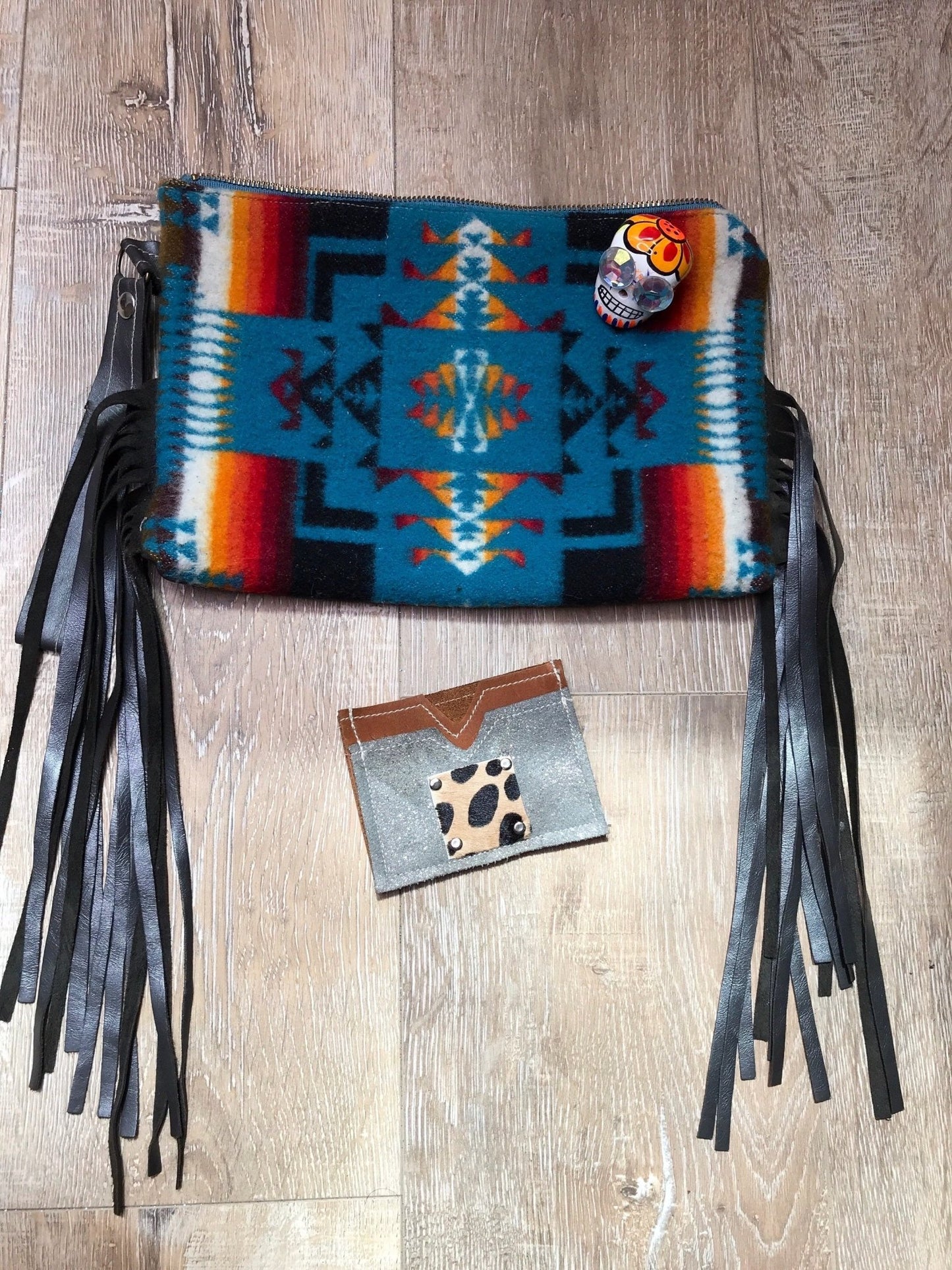 Pendleton Clutch, El Paso Sky Heritage Clutch, Pendleton Wristlet, Pendleton Purse - Boho Cowgirlz Boutique