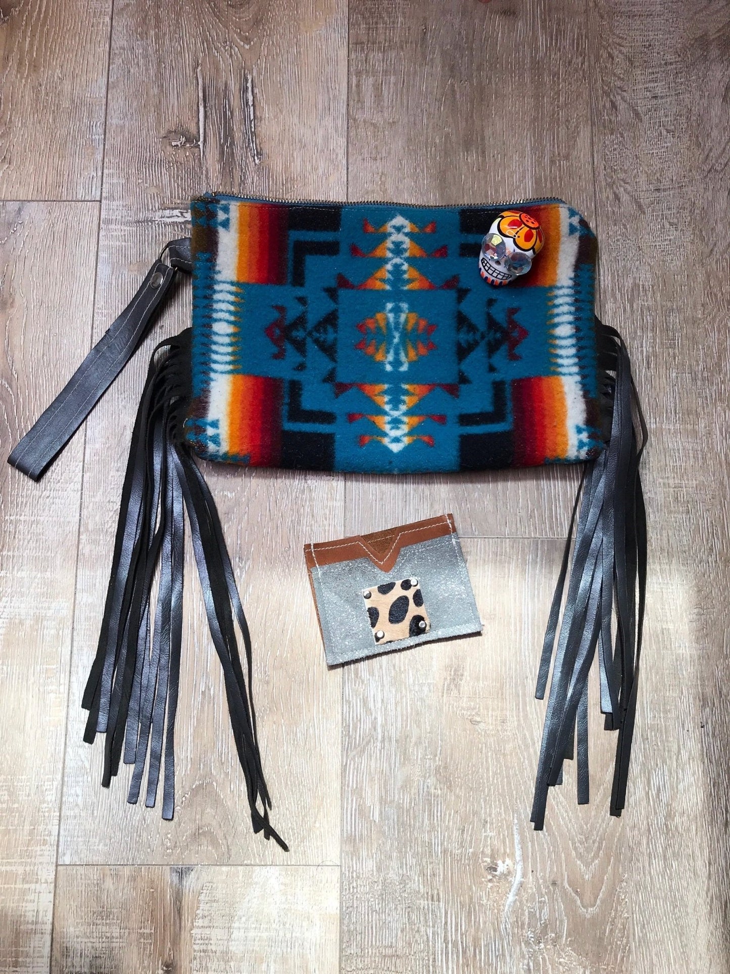 Pendleton Clutch, El Paso Sky Heritage Clutch, Pendleton Wristlet, Pendleton Purse - Boho Cowgirlz Boutique