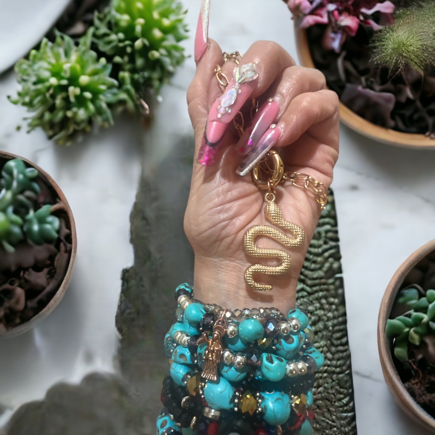 Snake Pendant Necklace - ALEXISMONROE DESIGNS