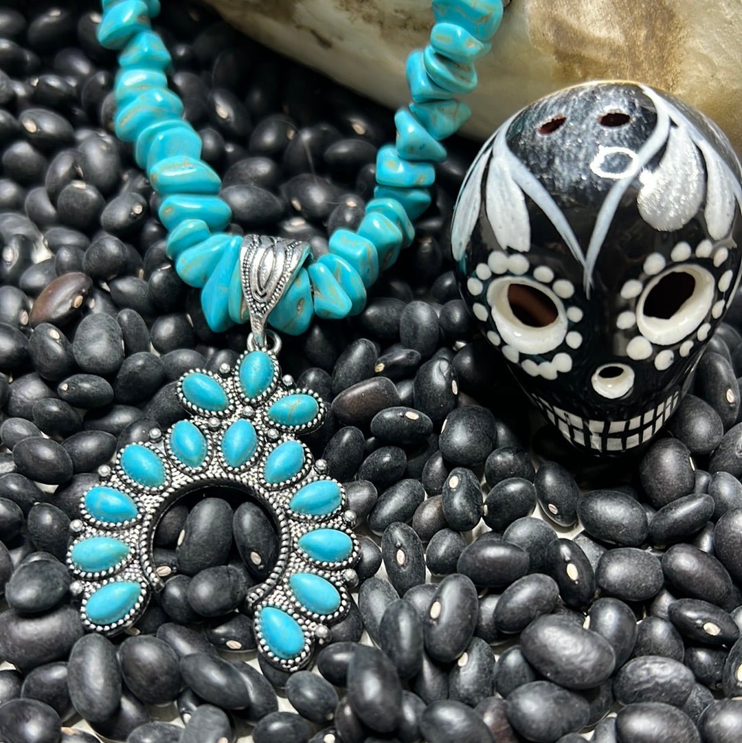 Turquoise Blossom Choker - ALEXISMONROE DESIGNS