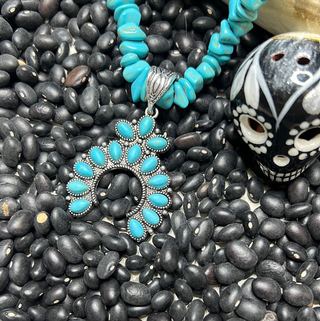 Turquoise Blossom Choker - ALEXISMONROE DESIGNS