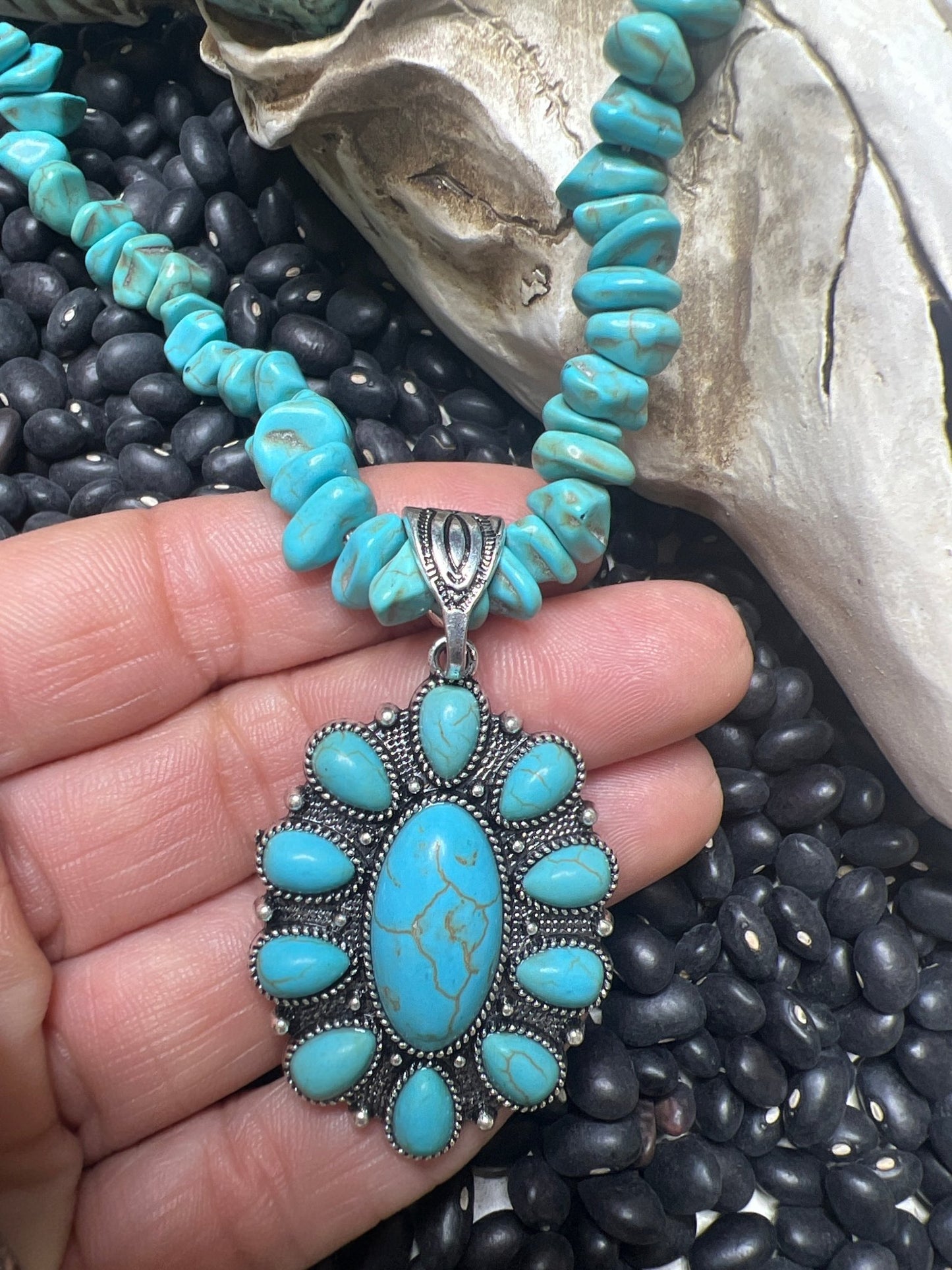 Turquoise Concho Choker - ALEXISMONROE DESIGNS