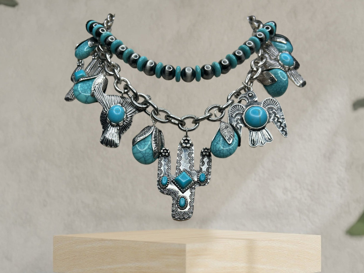 Turquoise Western Charm Necklace - ALEXISMONROE DESIGNS