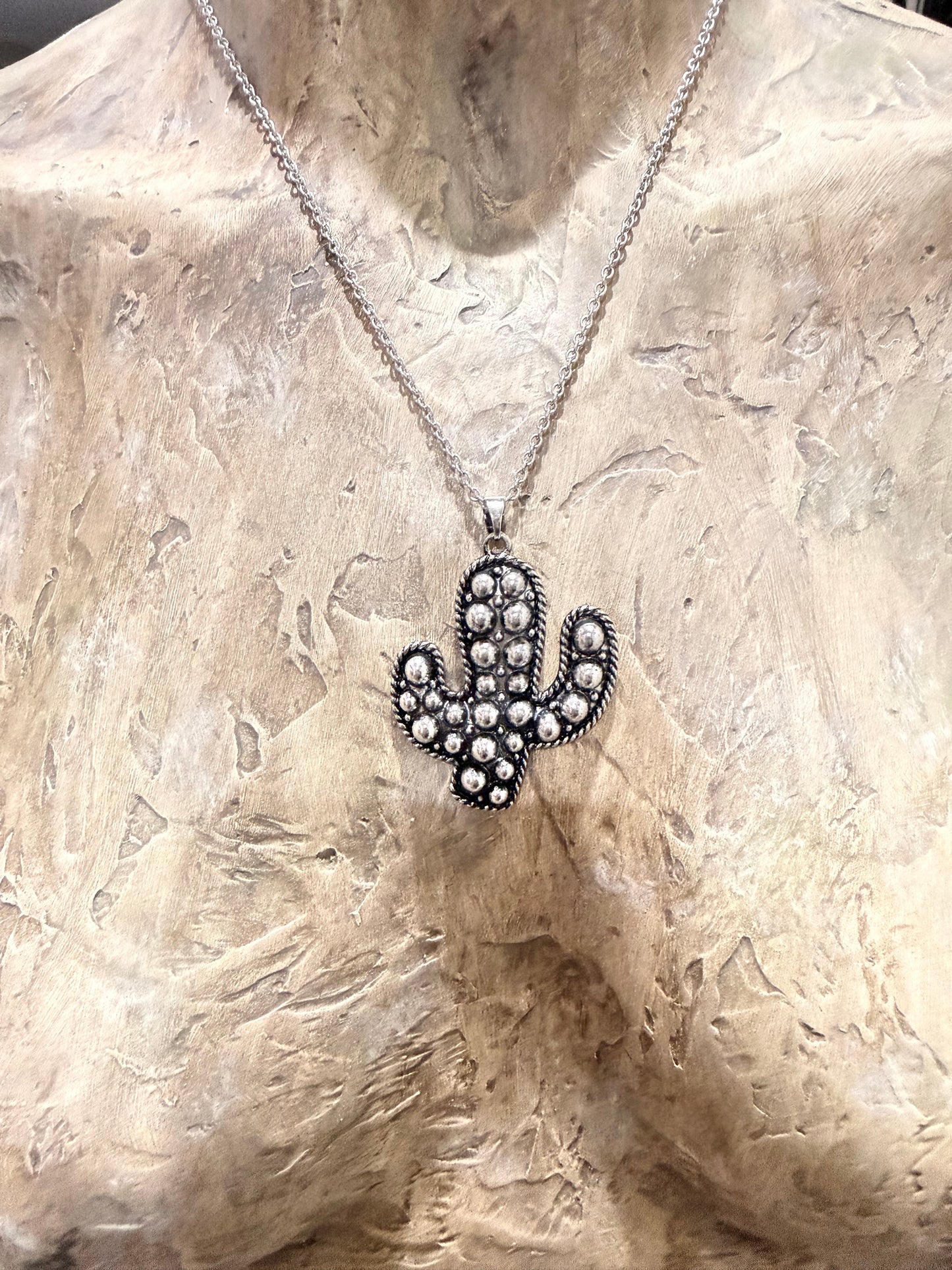 Western Cactus Bubbled Necklace