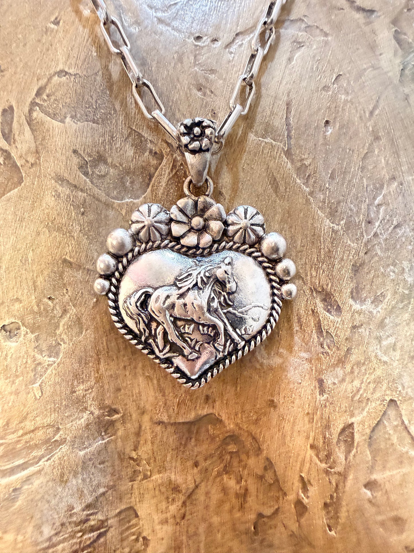Vaquera Horse Heart Pendant