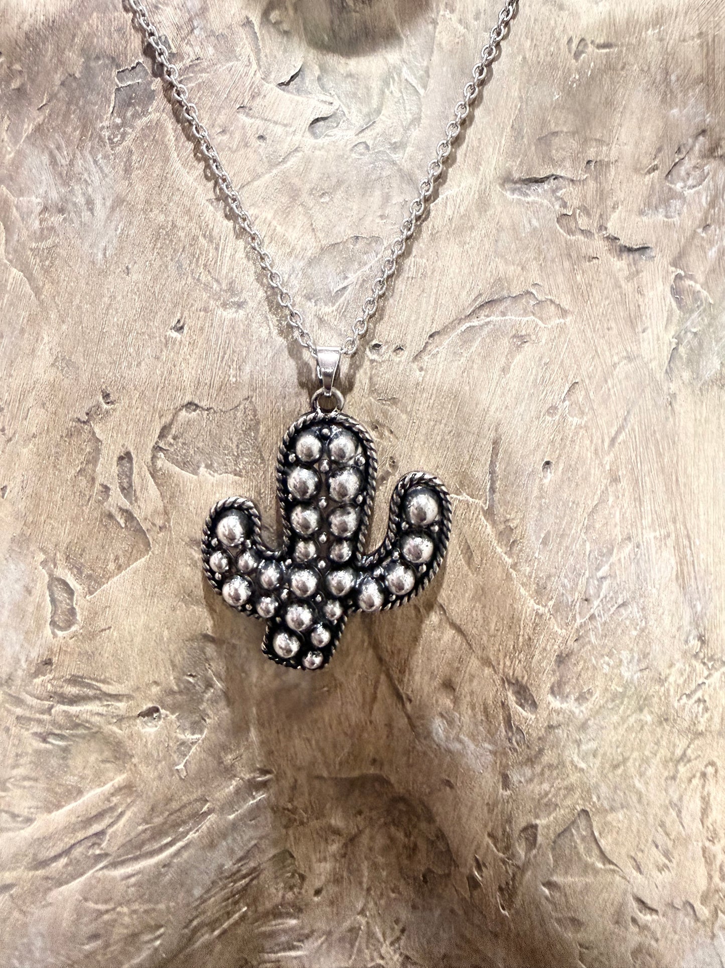 Western Cactus Bubbled Necklace