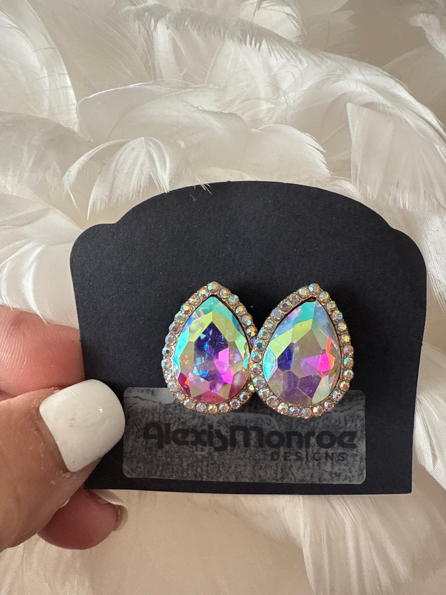 Teardrop Rhinestone Earrings