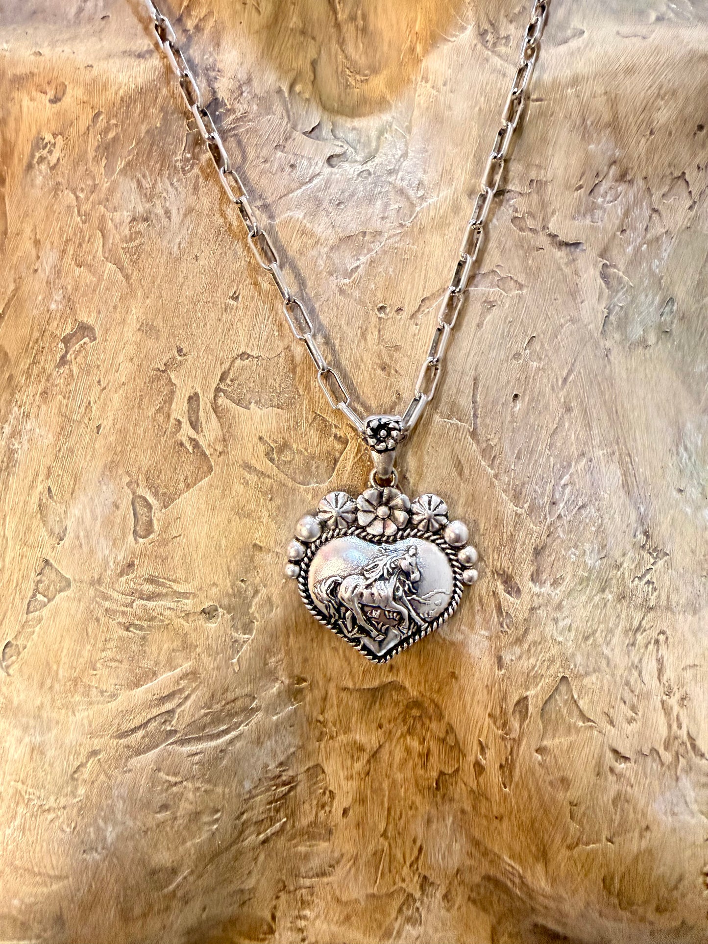 Vaquera Horse Heart Pendant