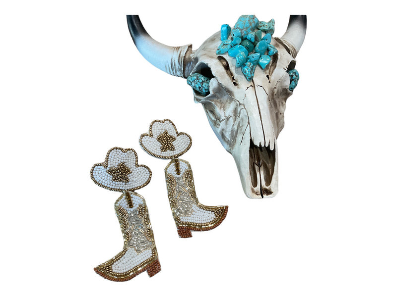 Beaded Cowgirl Hat & Boots