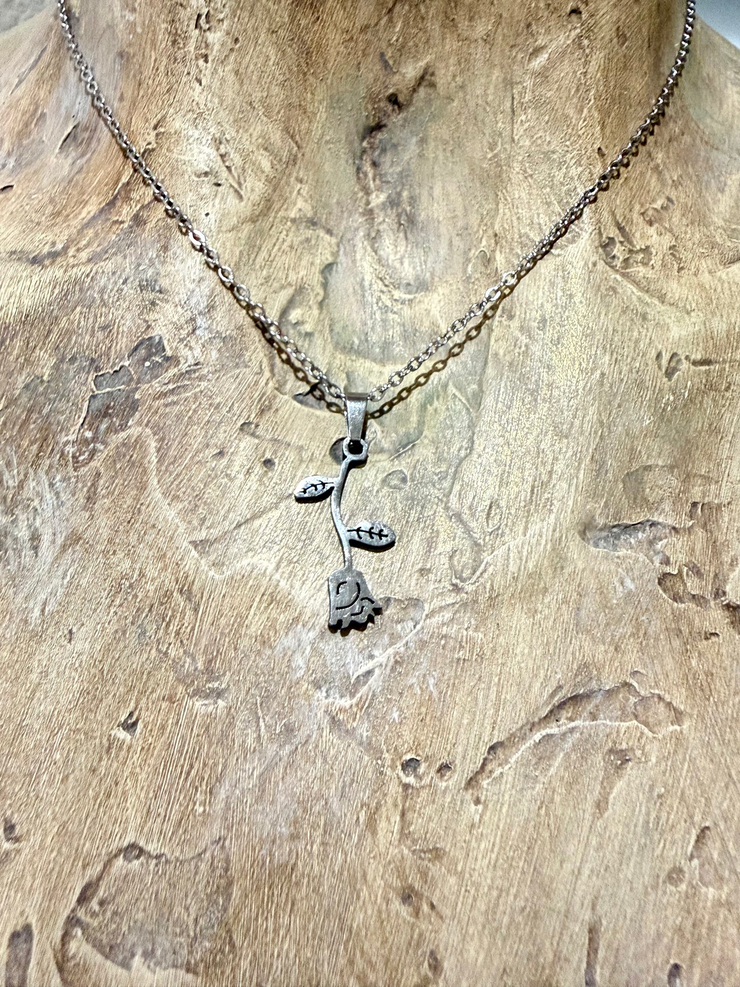 Rose Stem Necklace
