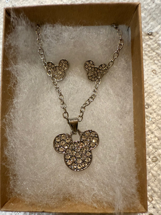 Minnie Set Silver Finish