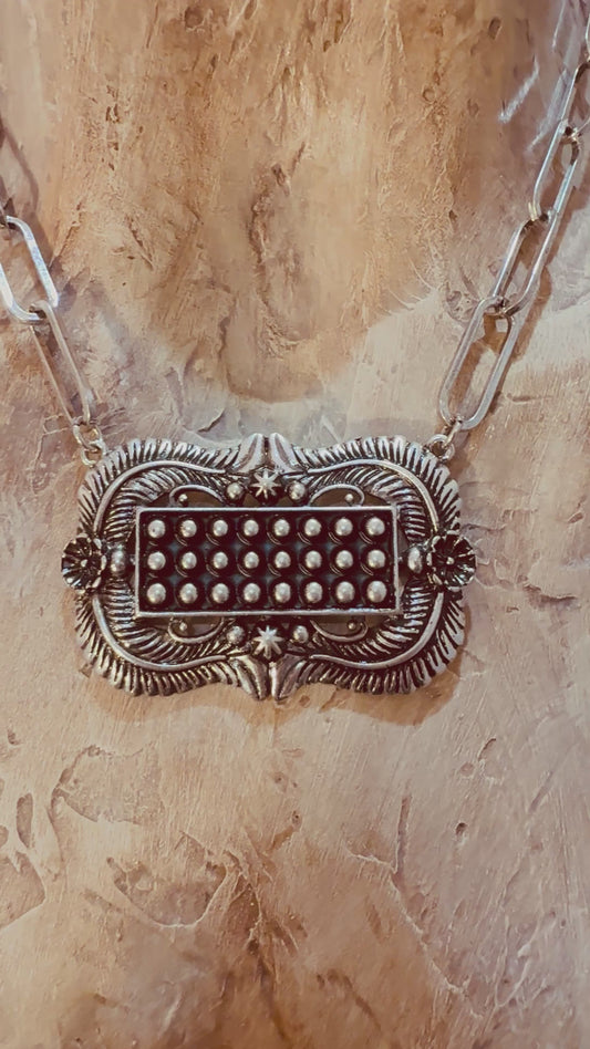 Bubble Concho Boho Western Necklace