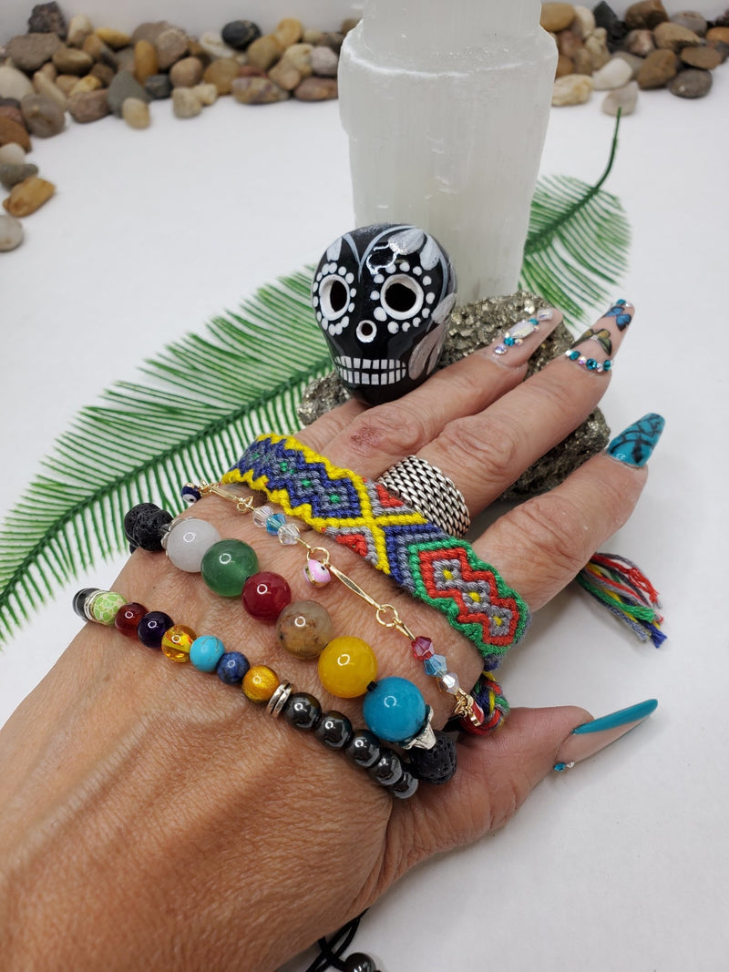 7 Chakra Crystal Bracelet and Hematite - Boho Cowgirlz Boutique
