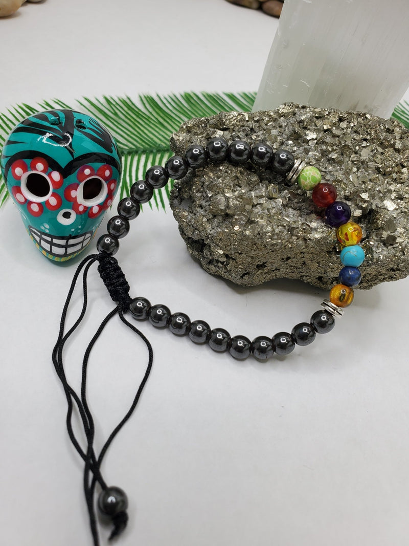 7 Chakra Crystal Bracelet and Hematite - Boho Cowgirlz Boutique