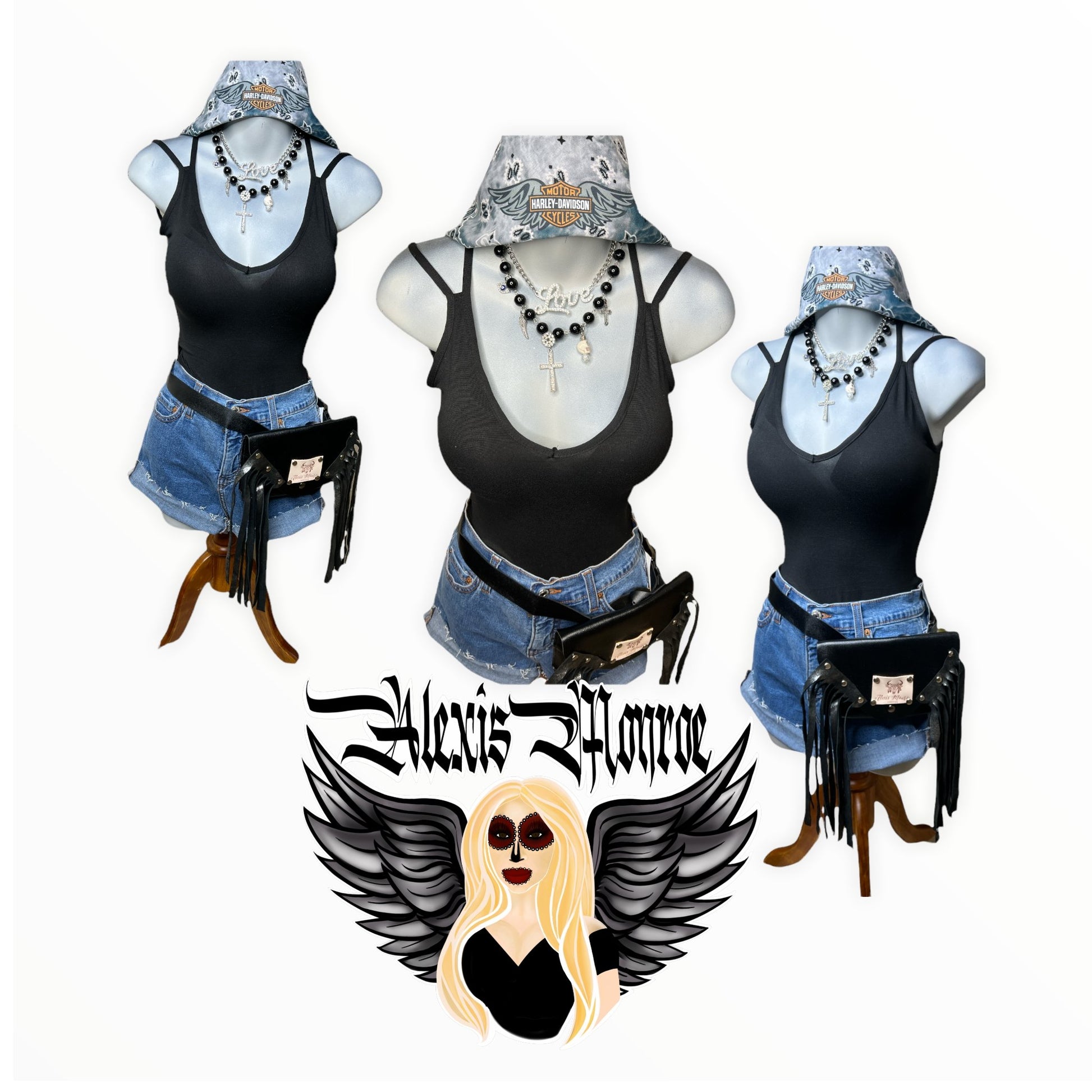 Black Baddie Fringe Belt Purse - Boho Cowgirlz Boutique