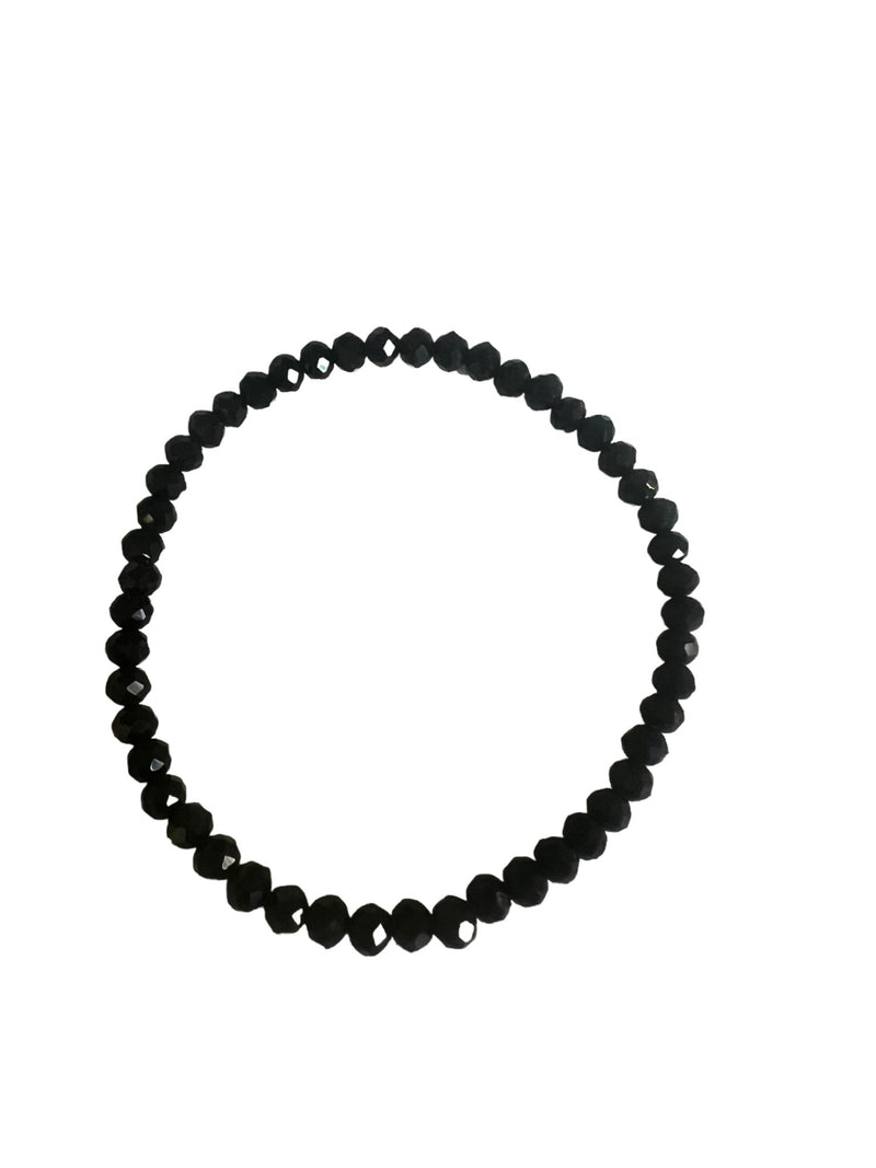 Black Dainty Glass Bead Bracelet - Boho Cowgirlz Boutique