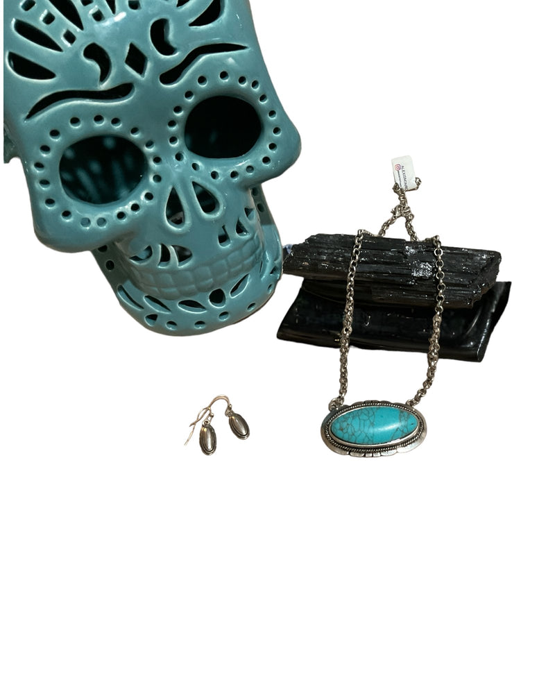 Boho Turquoise Bar Necklace - ALEXISMONROE DESIGNS