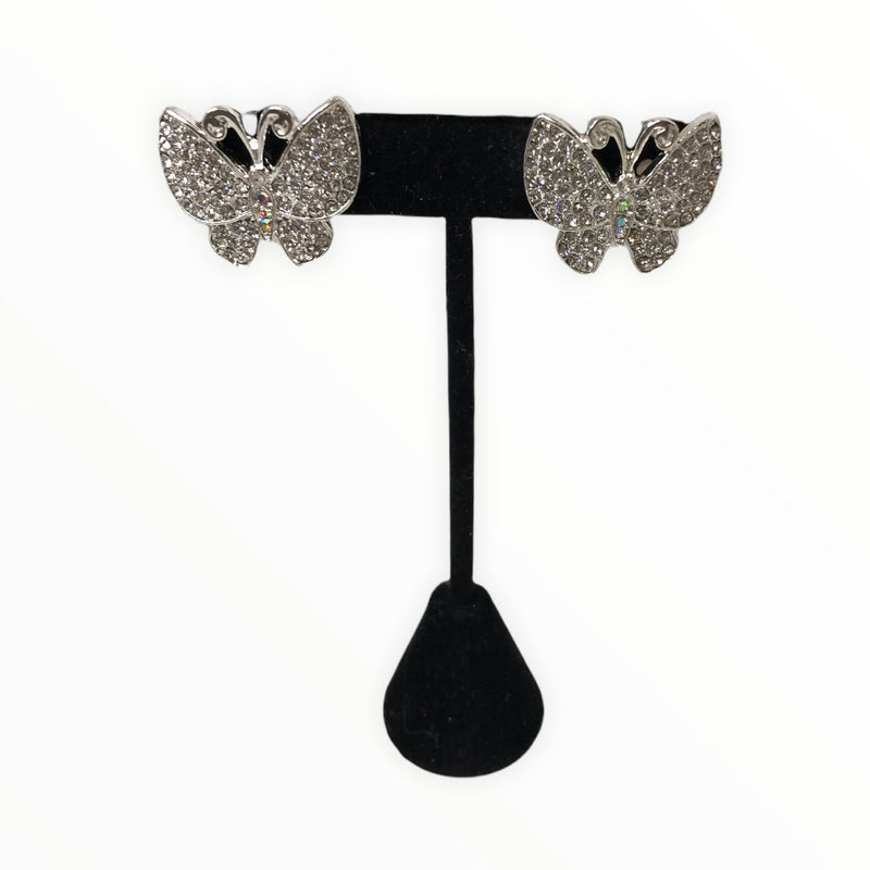 Butterfly Rhinestone Earring - Boho Cowgirlz Boutique