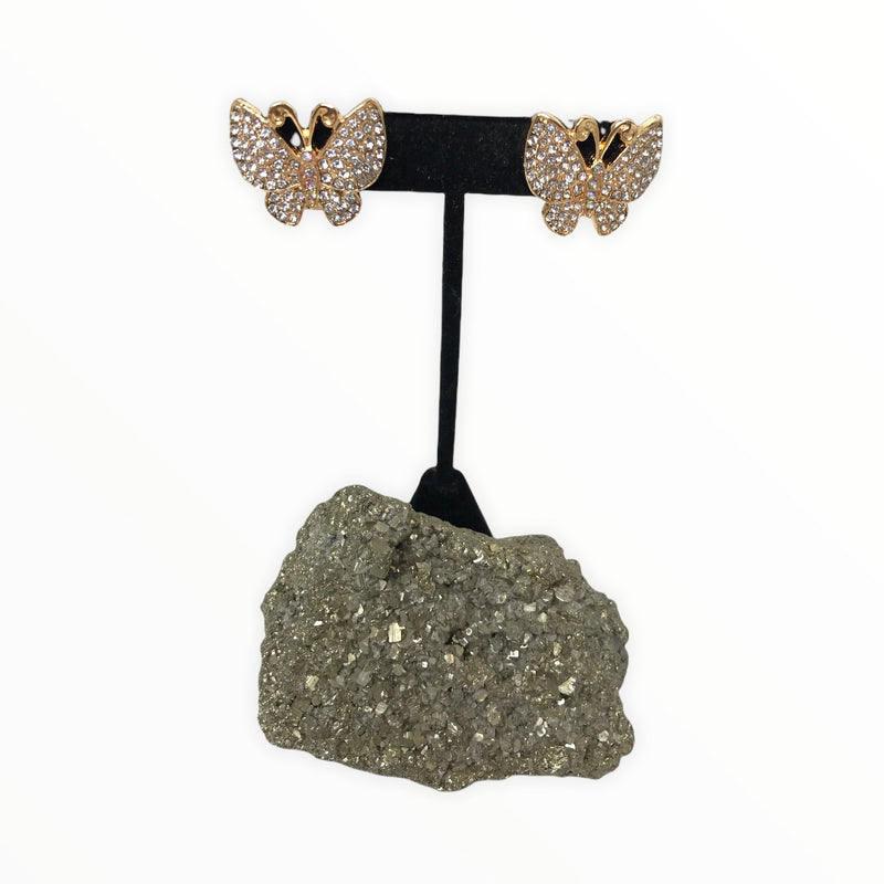 Butterfly Rhinestone Earring - Boho Cowgirlz Boutique