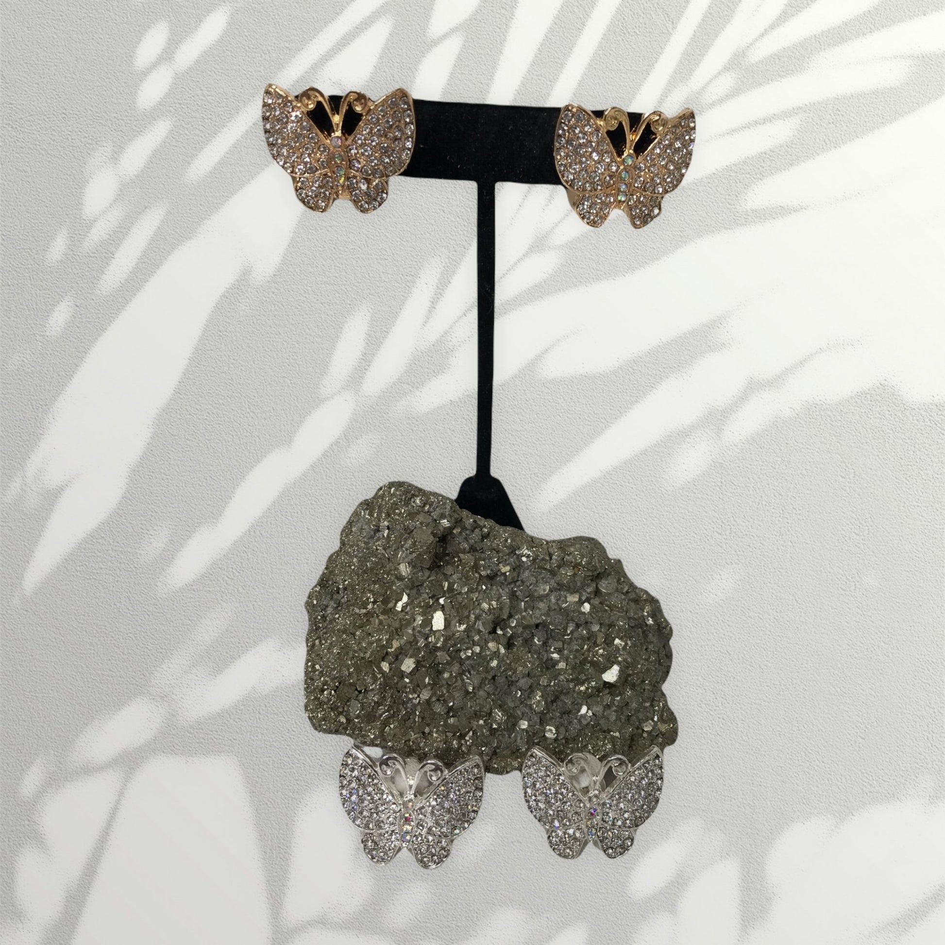 Butterfly Rhinestone Earring - Boho Cowgirlz Boutique