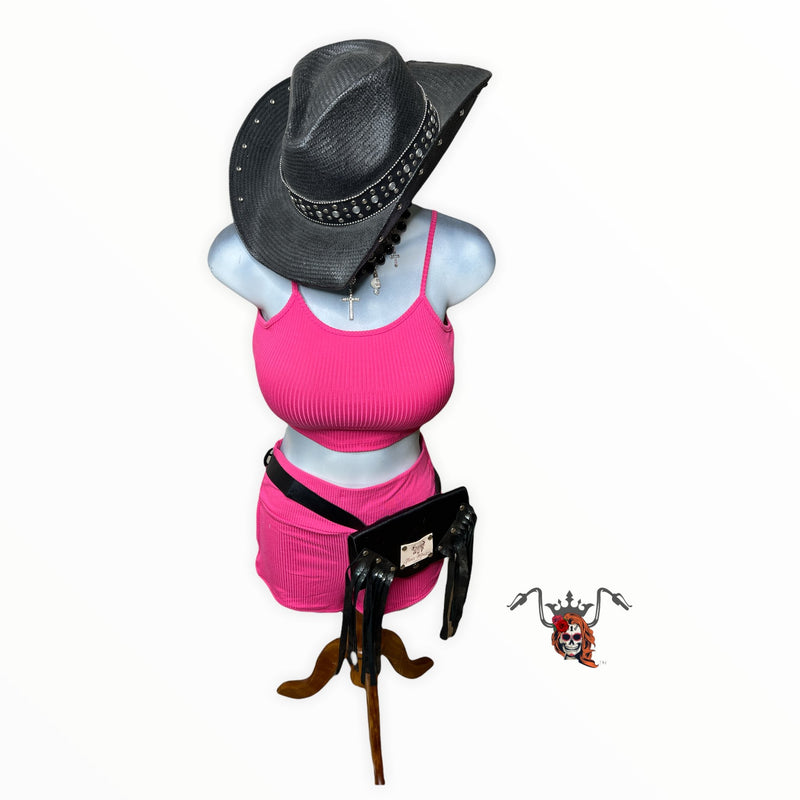 Calavera Ragz Hot Pink Short Set - Boho Cowgirlz Boutique