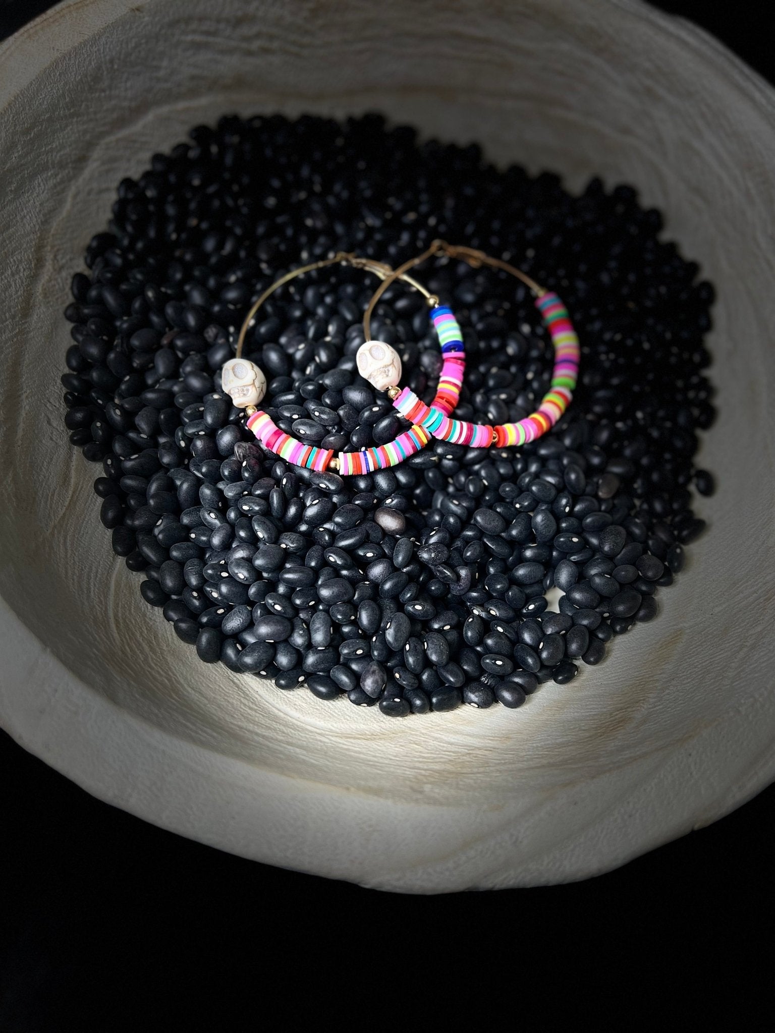 Calavera Serape Hoops - Boho Cowgirlz Boutique