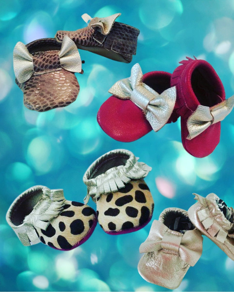 Cheetah Glam Baby Leather Moccasins - Boho Cowgirlz Boutique
