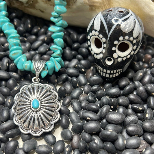 Concho Turquoise Choker - ALEXISMONROE DESIGNS