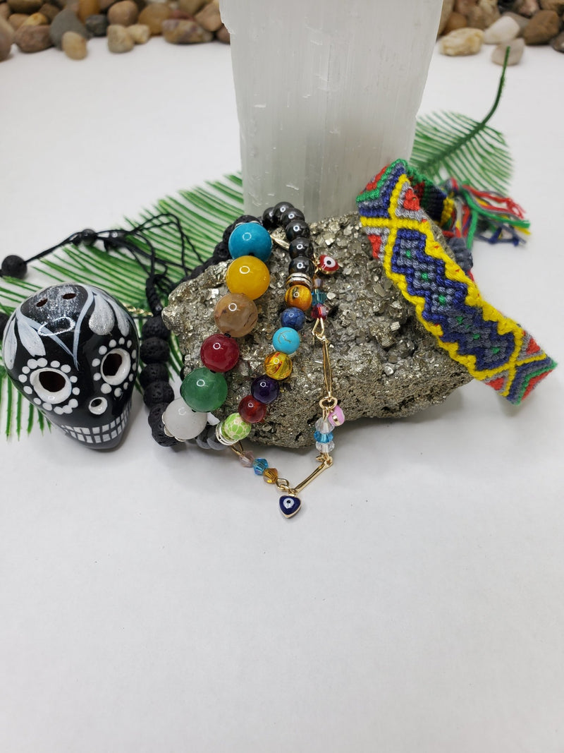 Crystal & Lava Bracelet - Boho Cowgirlz Boutique