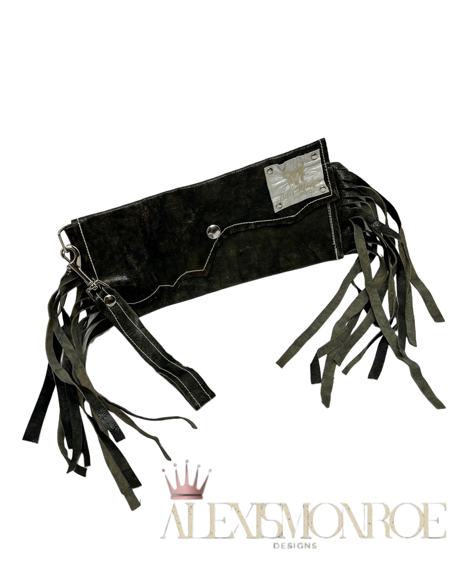 Distressed Custom Leather Clutch - Boho Cowgirlz Boutique