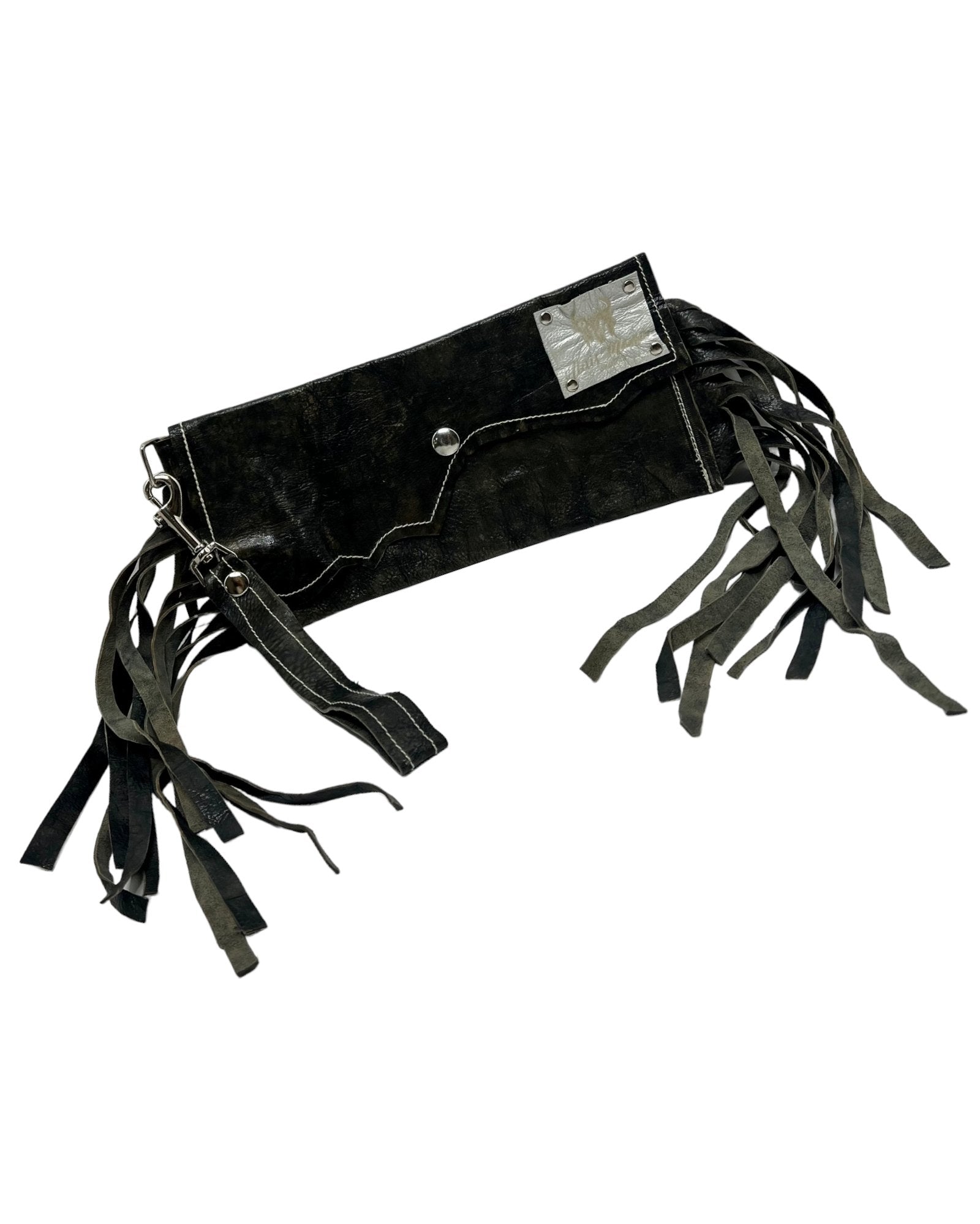 Distressed Custom Leather Clutch - Boho Cowgirlz Boutique
