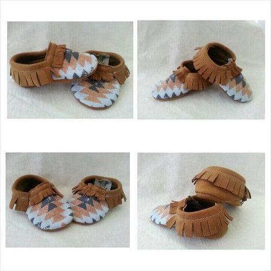 El Paso Native Baby Leather Moccasins - Boho Cowgirlz Boutique